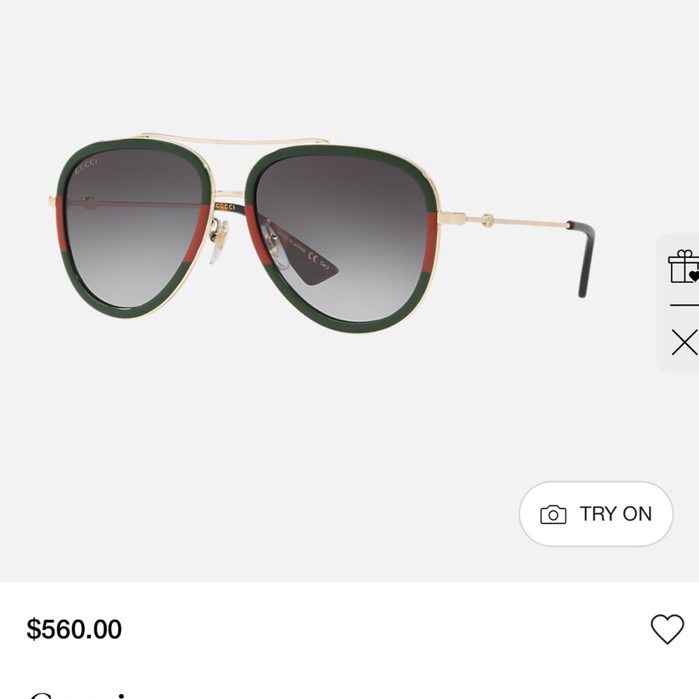 Gucci Web Aviator Sunglasses Frame - Picture 10 of 15